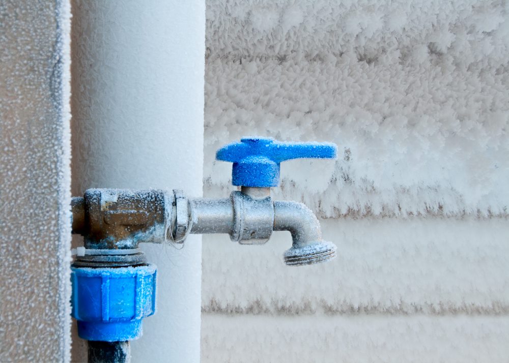 Frozen pipes in the winter time